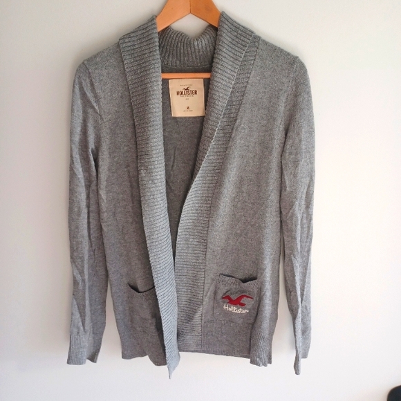 Hollister Women's Grey Cardigan - Picture 1 of 4